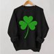 thumbnail image 2 of Suéteres de Manga Larga de Mujer con Cuello Redondo Impreso Suelto Casual para la Fiesta Del Día de San Patricio Y el Uso Diario, 2 of 6