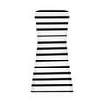 thumbnail image 4 of Dvprdro Women Sundress Summer Fashion Striped Crew Neck Spaghetti Strap Button Down Flowy Boho Casual Loose Beach Mini Dress, 4 of 5