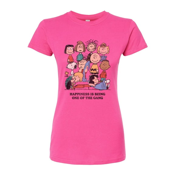 Peanuts - One Of The Gang - Juniors Fitted Graphic T-Shirt