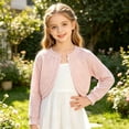 thumbnail image 7 of WQNVRNR Girls Button Cardigan- Long Sleeve Lightweight Fashion Cute Fall Casual Tops Pink Size 3, 7 of 7