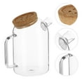 thumbnail image 4 of Miangastore Transparent Empty Storage Jar Household Retro Tea Canister Glass Coarse Cereal Jar, 4 of 8