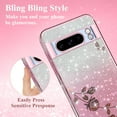 thumbnail image 6 of for Google Pixel 8 Pro Case Clear Glitter Sparkle Aesthetic Google Pixel 8 Pro Phone Case Silicone Soft Flower Shockproof Anti-Scratch Cover Purple Slim (Pink), 6 of 14