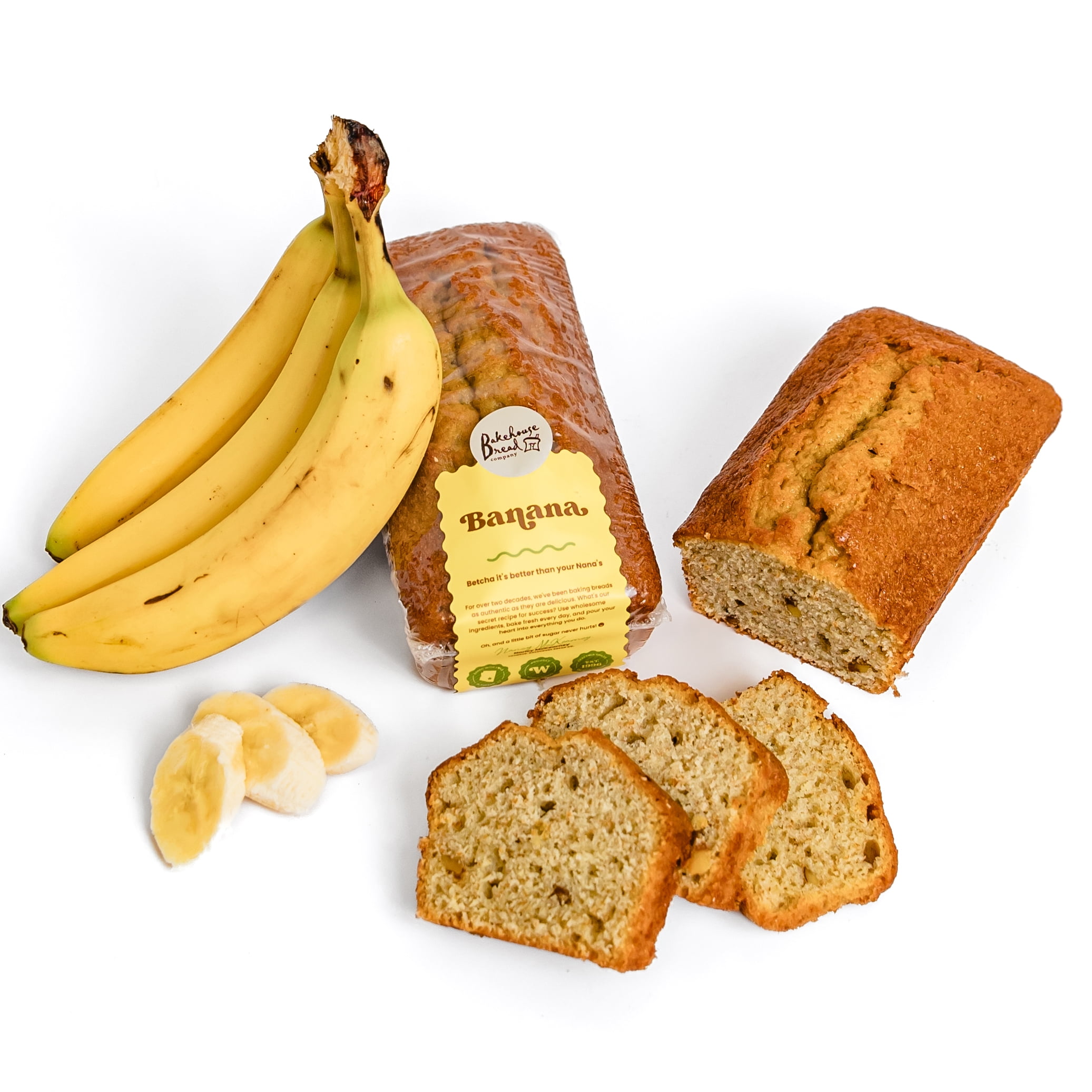 Bakehouse Bread Company Fresh Banana Bread 14oz, Regular Size Shelf Stable Loaf