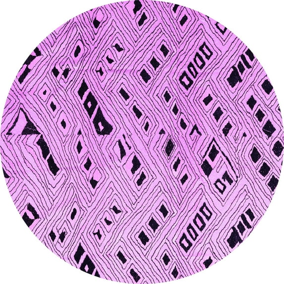 Ahgly Company Indoor Round Solid Purple Modern Area Rugs, 8' Round