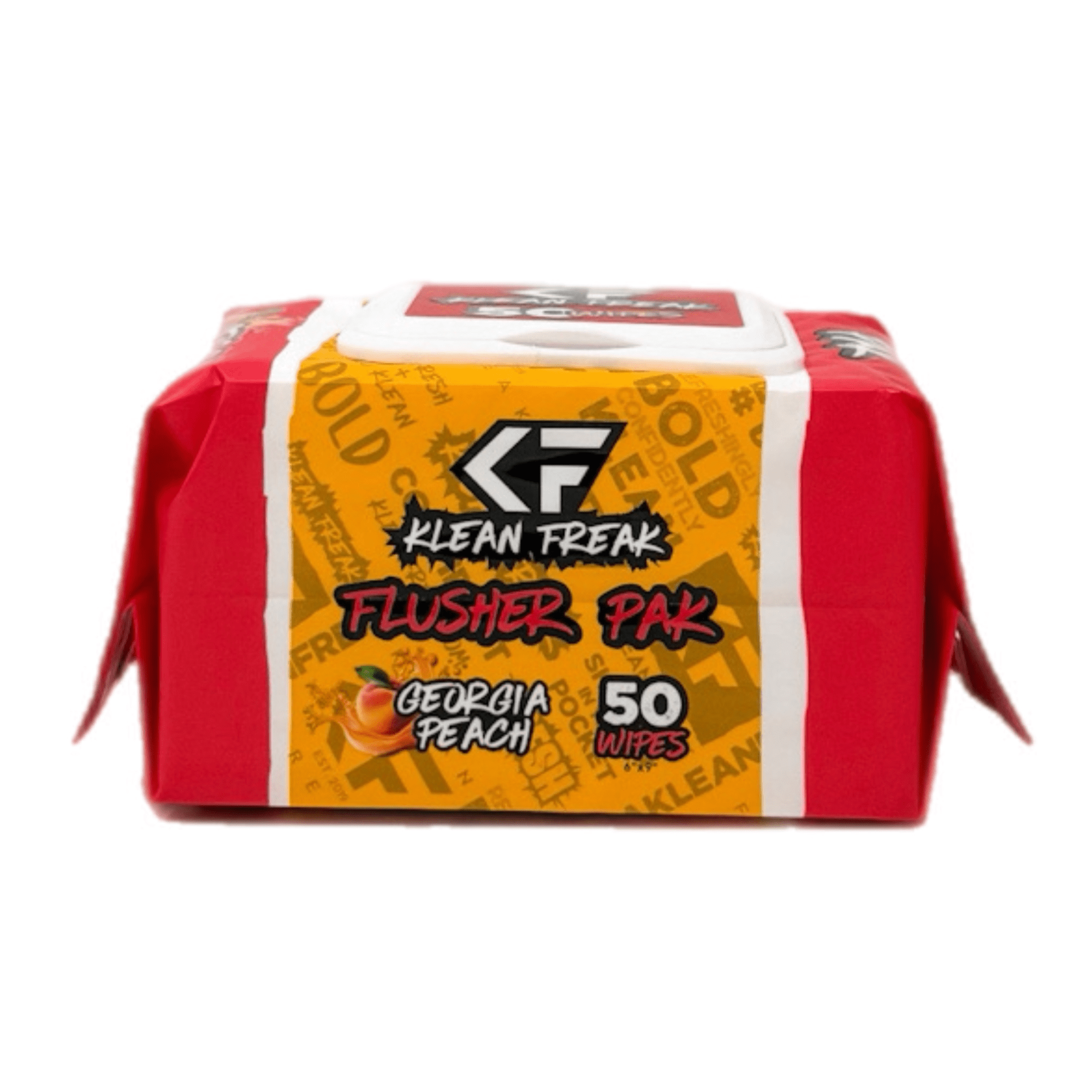 Klean Freak Flushable Wipes, Georgia Peach, 50 Wipes, Biodegradable