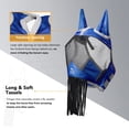 thumbnail image 4 of Harrison Howard CareMaster Horse Fly mask with Ears and Nose Fringe Fly Protector Defender Mask-Signature Blue, 4 of 5