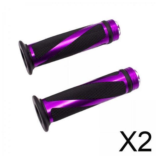 Empuñaduras de motocicleta,Puños de manillar de goma para motocicleta antideslizantes,Puños de goma para manillar Piezas decorativas cómodas,Reemplazo de accesorios para motocicletas Fácil