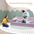 thumbnail image 4 of Kids Couch, Linor 10 Pcs Toddler Couch, Baby Kids Sofa Couch for Bedroom & Playroom, over 10 Combinations Creative Modular Sofa for Kids, Creative Sofa for Imaginative Kids (Blueberry), 4 of 7