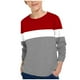 thumbnail image 2 of Cowsor Boys Girls T Shirts Casual Raglan Long Sleeve Tee Crewneck Color Block Cute Blouses Tops, 2 of 7