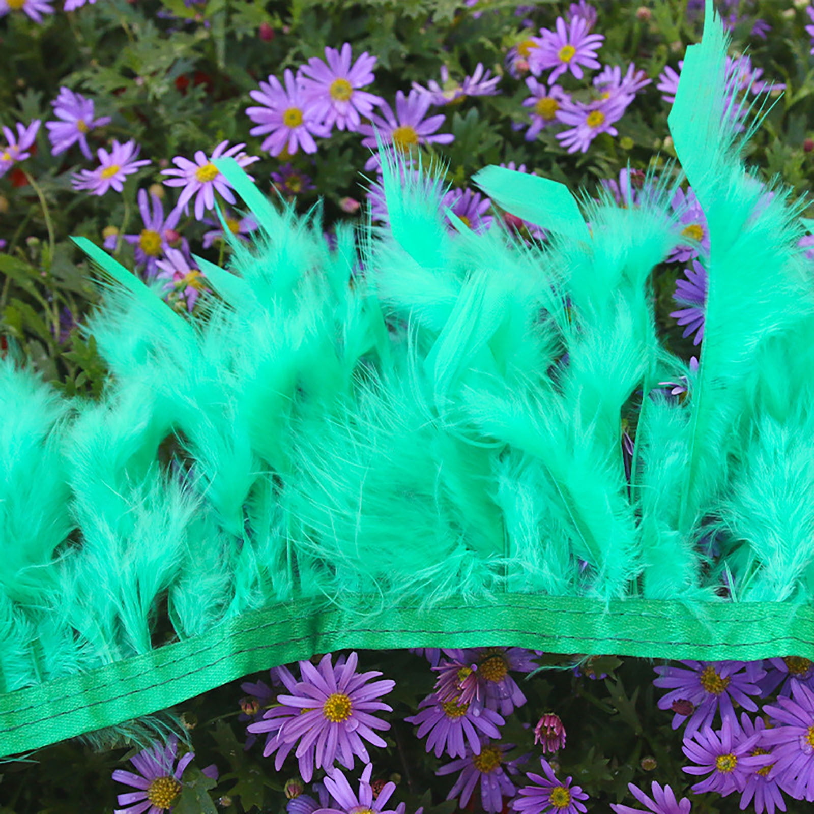 Pgeraug Feather strip 100cm 10 To 13CM Turkey Feather Trim Fringe For