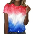 thumbnail image 2 of Wensltd Women's American Flag Shirts - Women 4th of July Tee Independence Day Casual Patriotic Short Sleeve Clothes Tops, 2 of 4