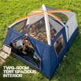 thumbnail image 3 of HOTEEL 10 Person Camping Tent Family Tents, Instant Cabin Tents, Family Cabin Multi Room Pop up Tents Car Camping for Parties, Music Festival Tent, Big, Easy up, Included Storage Pockets, Dark Blue, 3 of 13
