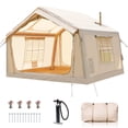 thumbnail image 2 of MOPHOTO 4-6 Person Inflatable Tents for Camping, Blow Up Tent with Hand Pump, Easy Setup Inflatable Hot Tent with Stove Jack, Waterproof Oxford Air Glamping Tents for Camping Adult, 2 of 8