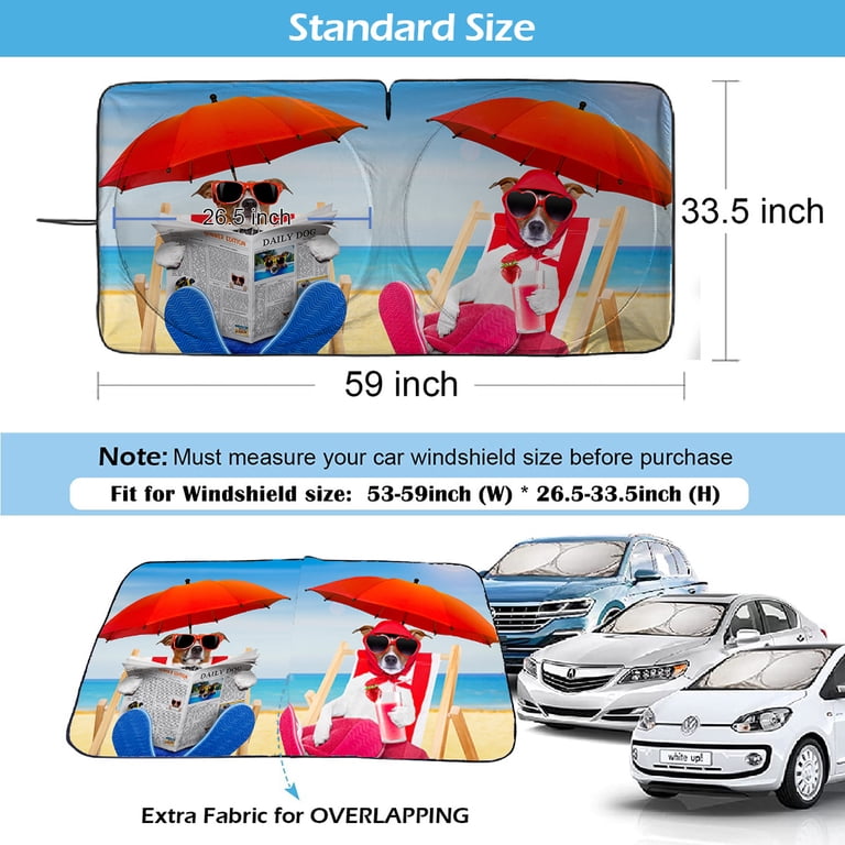 UV Protection Sun Shade 55x28 Car Accessories Curtain Windshield PVC ...