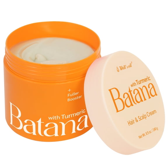 Well’s Oil Batana Hair & Scalp Cream with Turmeric | Net Wt. 8.5 oz | With Batana Oil & Turmeric | Moisturizing Hair Cream | For Hair & Scalp | 240 g