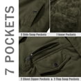 thumbnail image 3 of TACVASEN Men's Winter Warm Fleece Lined Jacket Thicken Windbreaker Cargo Coat with 7 Pockets Casual Work Field Outwear Army Green XL, 3 of 8