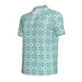 thumbnail image 2 of Balery Blue Print Printed Men’s Short Sleeve Polo Shirt, Midweight Men's Shirt,Golf Polo shirts -Medium, 2 of 9