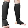 thumbnail image 2 of 1 Pair Shin Instep Guards MMA Supplies Training Protection Leg Protection Elastic Protector Black and L, 2 of 7