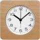 thumbnail image 2 of Reloj despertador cuadrado de madera de 3 pulgadas con números arábigos, sin tictac, silencioso, retroiluminado, funciona con pilas (amarillo),, 2 of 5