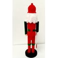 thumbnail image 3 of Cascanueces Navideño de 28 cm con Traje Rojo y Verde – Figura Decorativa Tradicional en Madera, Ideal para Decoración Festiva, Colección y Regalos de Navidad en el Hogar, 3 of 5