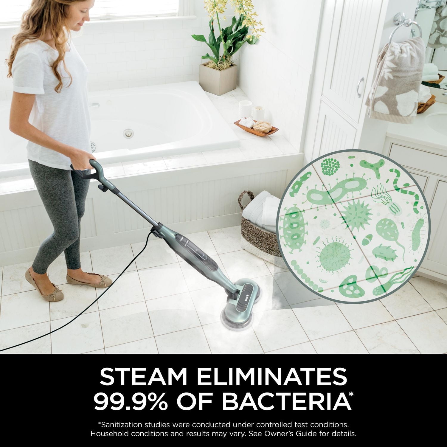 Shark S7000C Steam & Scrub All-in-One Scrubbing and Sanitizing Hard Floor Steam Mop, Green