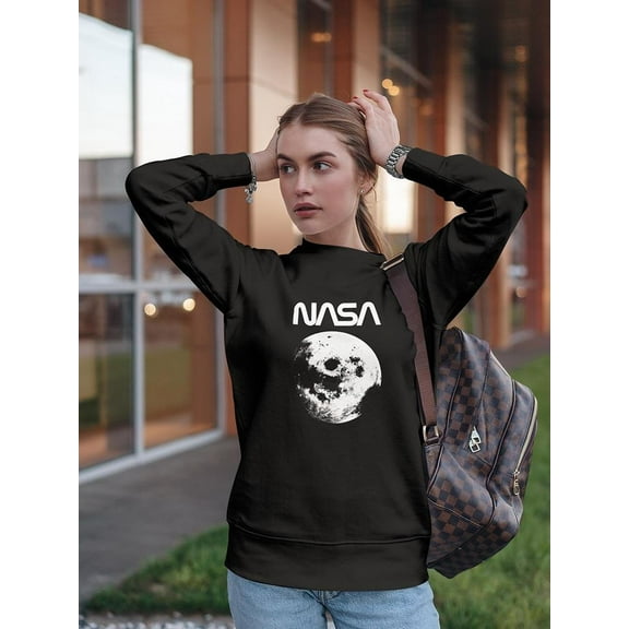 NASA Nasa Moon Design Sweatshirt Women -NASA Designs, Female XX-Large