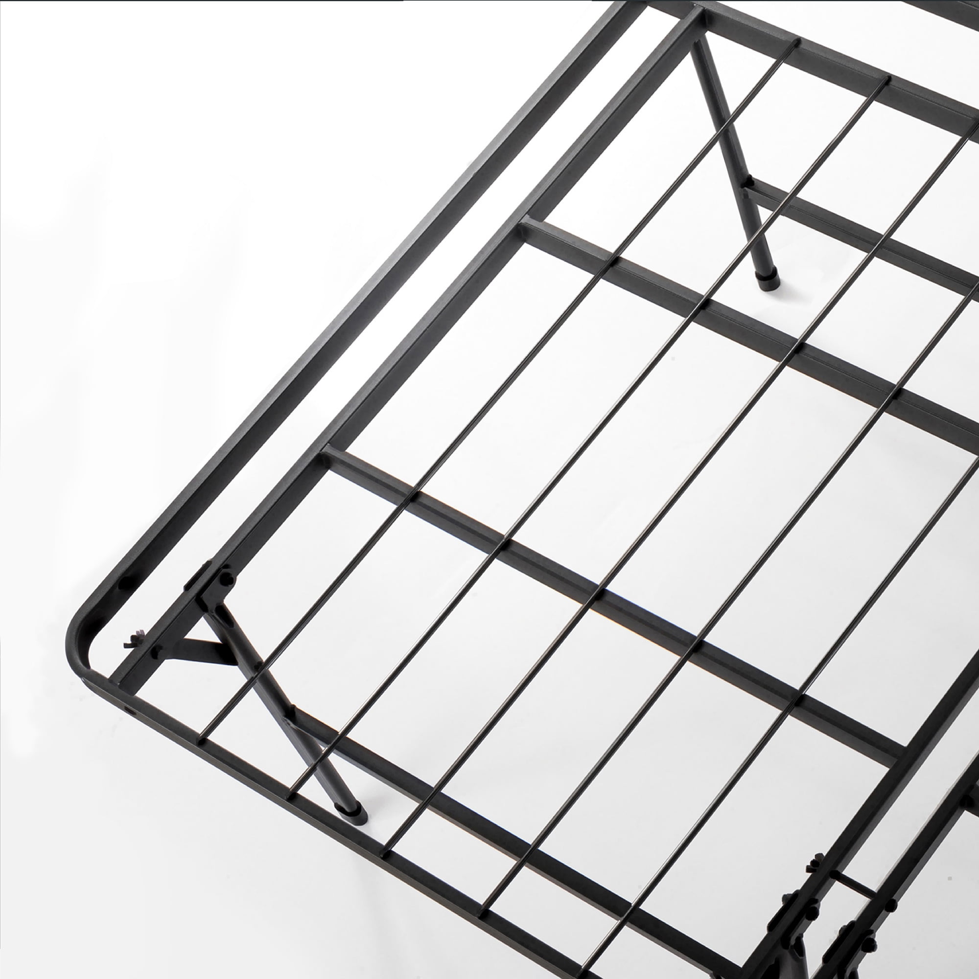 Mellow 14" Metal Platform Bed Frame, Heavy-Duty Steel Slats, Black, King