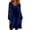 Royal Blue, variant on Autumn Long Sleeve Pleated Dress Women Elegant Temperament Party Dress Women Soft Velvet Dress Evening Dress Royal Blue XL