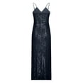 thumbnail image 5 of Njagoc3 Womens Sleeveless V - Neck High - Slit Midi Dress, Flowy Casual Gown, Beach & Vacation Evening Wear, 5 of 6