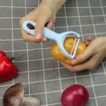 thumbnail image 4 of Stainless Steel Multi-Function Vegetable Peeler Potato Peeler for Kitchen Non-Slip Handle Y-Side Peeler Side for Peeling, 4 of 5