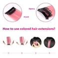 thumbnail image 6 of 22 inch Colored Hair Extensions Straight Hairpiece, Multi-colors Party HigFrifoshsights Clip in Synthetic Hair Extensions for Kids Women (10 PCS Princess Pink), 6 of 6
