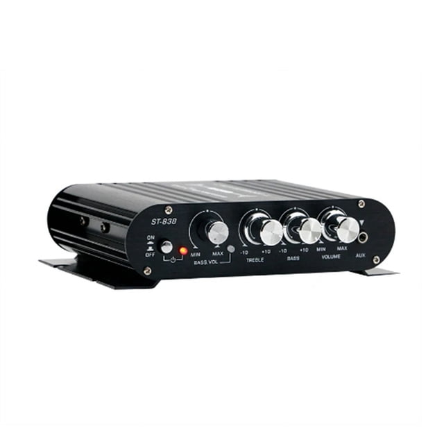 Mini Digital Power Audio Car Amplifier Blue Light Stereo Audio Amplifier for Home Theater Club Music 200W X2(A)