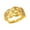 Gold, variant on Distressed Metal Finger Ring Historical Charm Smoothly Edges Unconventional Fashion Jewelry Gift for Women Men