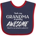 thumbnail image 3 of Inktastic Yeah My Grandma is Pretty Awesome Boys or Girls Baby Bib, 3 of 4