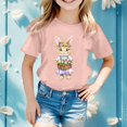 thumbnail image 2 of Easter Girls Short Sleeve Printed T Shirt Top Casual Shirt Soccer Shirt Girls Clothes for Junior Girls Mega64 Shirt Youth Long Sleeve T Shirt Rainbow Shirt Toddler Girl Crop Hoodies for Girls Girls, 2 of 4