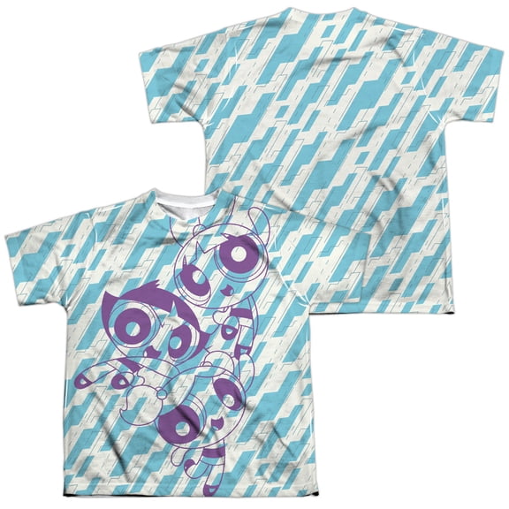 Powerpuff Girls - Purple Pattern (Front/Back Print) - Youth Short Sleeve Shirt - Medium