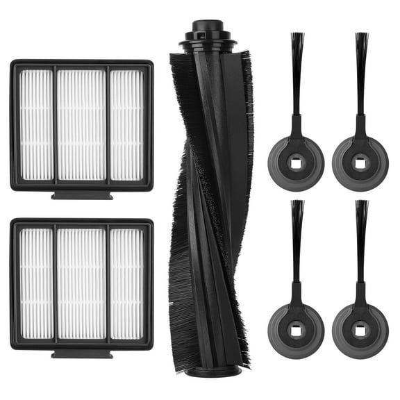 TSV Replacement Parts Compatible for Shark ION Robot RV850 R85 S87 RV851WV RV720_N RV700_N Vacuum Cleaner Brushes Filters, 2/1 Accessory Kit(2/1 Main Brush, 4/2 Filters, 8/4 Side Brushes Replacement)