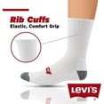 thumbnail image 2 of Levi's Mens Socks 8 Pack 10 Pack Crew Socks for Men, Athletic Mens Socks, Size 8-18, 2 of 7