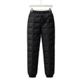 thumbnail image 6 of Ghalytn Women's Quilted Padded Winter Jogger Pants - Drawstring Warm Cuffed Ankle Trousers with Pockets, 6 of 6