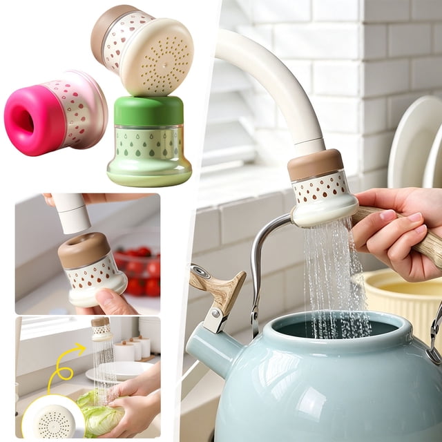 Vacemry 3Pcs Water Tap Filter For Home, Multi-Layer Filtration Purifier, Faucet Water Filter For Kitchen Bathroom Vegetable Washing Drinking Water