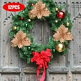 thumbnail image 4 of HongHeng Poinsettia Christmas Decorations Flowers - 12Pcs Artificial Red Gold Poinsettia Christmas Tree Ornaments Glittery for Xmas New Year Wedding Party Wreath DIY Garland Decor, 4 of 6