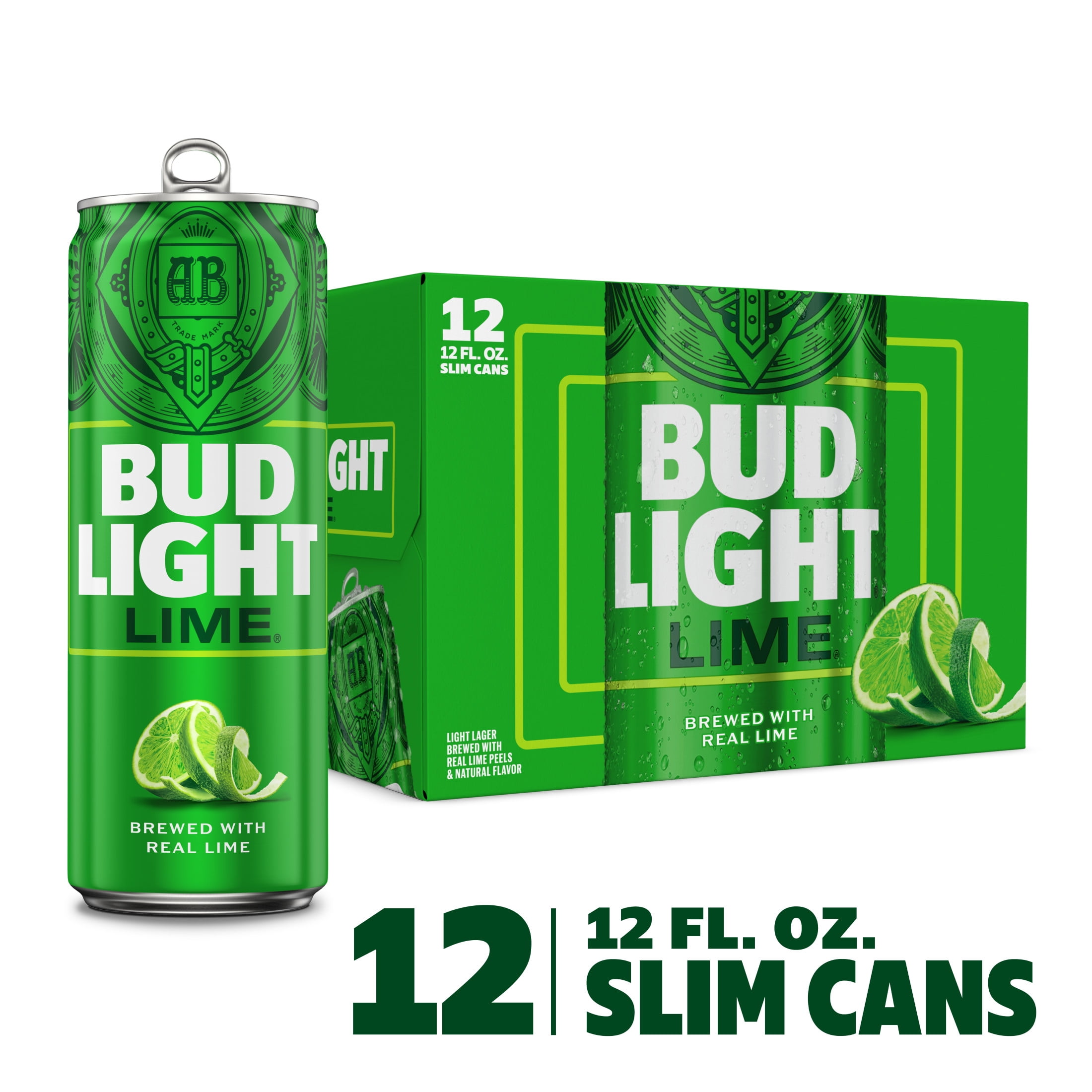 Bud Light Lime American Light Lager Beer 12 pack 12 fl oz Aluminum Cans 4.2% ABV