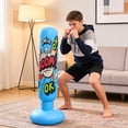 thumbnail image 1 of Inflatable Punching For Adults And Kids With Stand Base Heavy Duty Training For Fitness Boxing MMA, 1 of 5