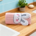 thumbnail image 4 of Tauxra 29.53X13.78In Coral Fleece Face Towel With Rabbit Patterns For Men Women Bathing Drying Hair, 4 of 6
