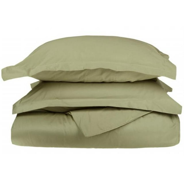 Egyptian Cotton 650 Thread Count Solid Duvet Cover Set Twin-Sage