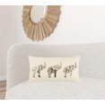 thumbnail image 2 of Natural Gold Sequined Elephant Trio Lumbar Pillow, 2 of 3