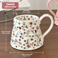 thumbnail image 2 of Taza de café Movlen, cerámica, flor rosa, 600 ml, para mujer, 2 of 7