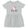 thumbnail image 3 of Inktastic 4th Birthday Cute Unicorn Girls Toddler Dress, 3 of 5