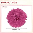 thumbnail image 2 of Uxcell Paper Pom Poms, Paper Flower Ball Kit for Birthday Bachelorette Wedding Shower Bridal Party Decoration Rose Red 5.91 x 5.91 Inch, 2 of 6