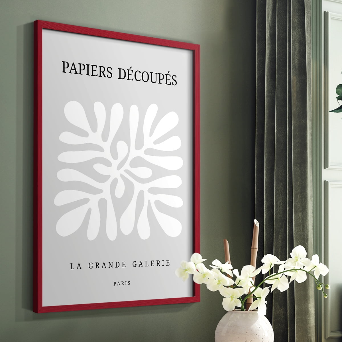 Matisse CCCLXXXVIII in Red Solid Wood 22 x 28 Framed Print